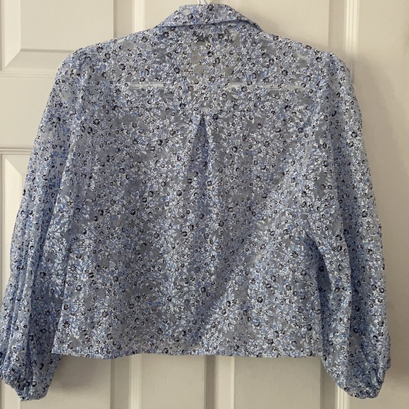 ZARA Floral Cropped Blouse - Picture 4 of 4